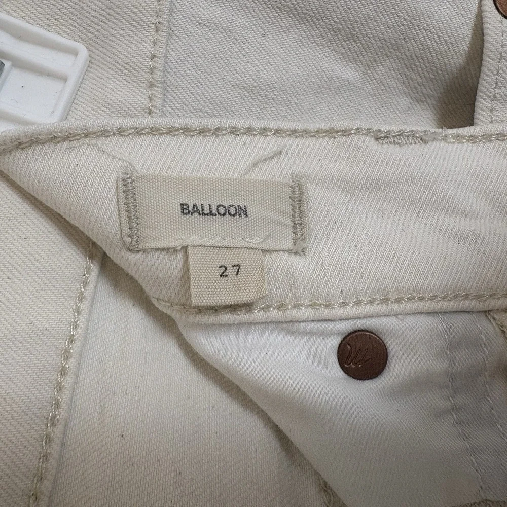 Madewell Balloon Jeans In Vintage Canvas Wash Size 27 Inseam 26" High Rise - Picture 6 of 16